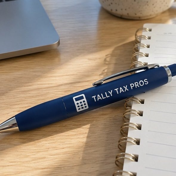 Customer photo of a custom pen on a desk